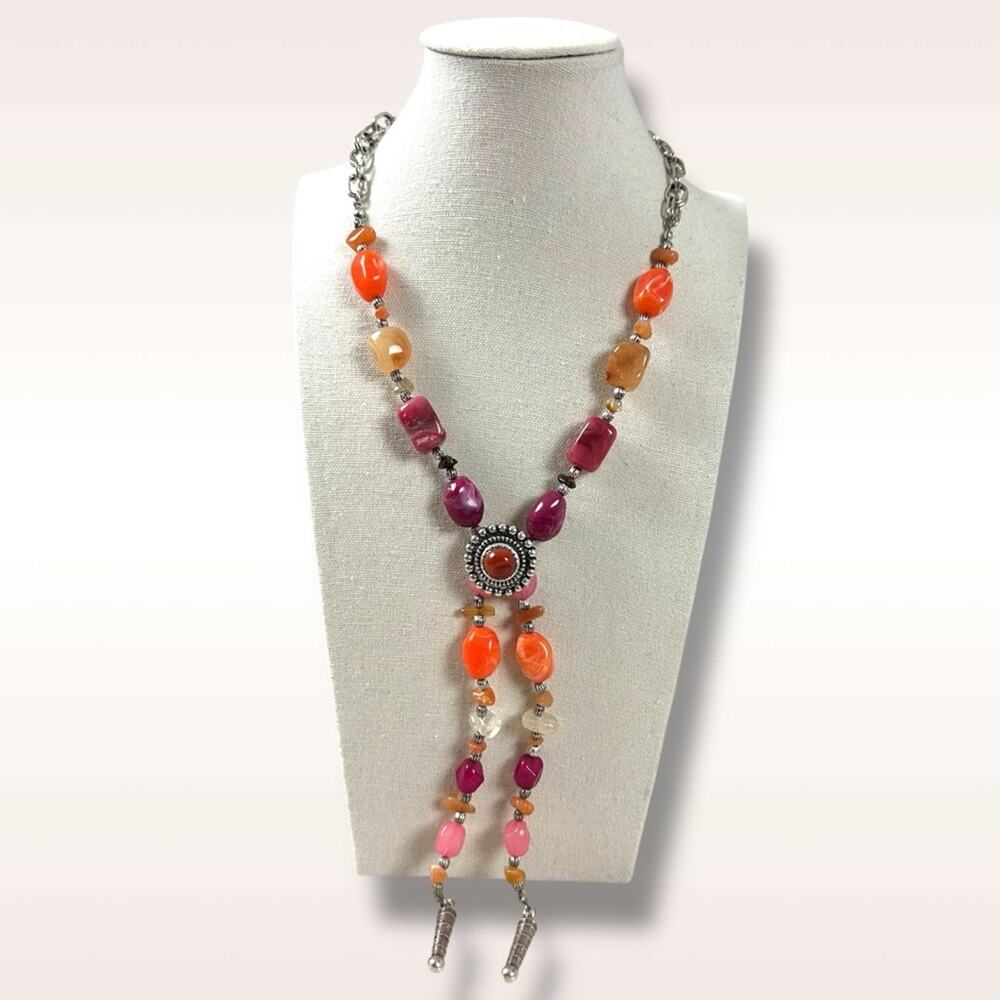 Free People Beachriders Bolo Necklace in Bright  NWT Western Bohemian Statement